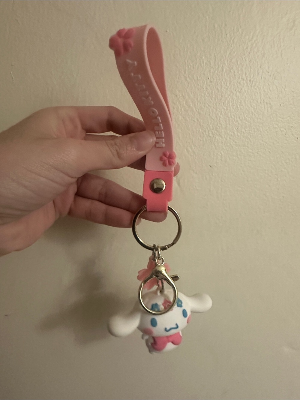 Cute Pink Character Keychain Wrist Strap - Kids Toys